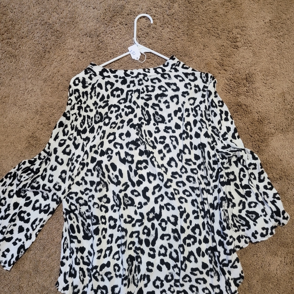 CATO ANIMAL PRINT TOP